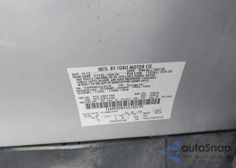 2012 Ford Taurus Limited из США, поврежденный, VIN 1FAHP2FW1CG143739